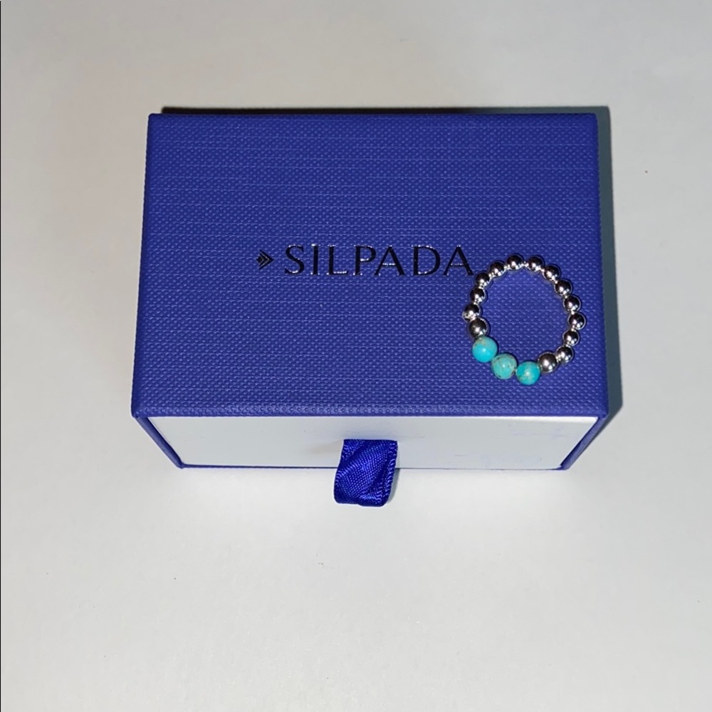 Silpada Sterling Silver Ring with Turquoise Beads